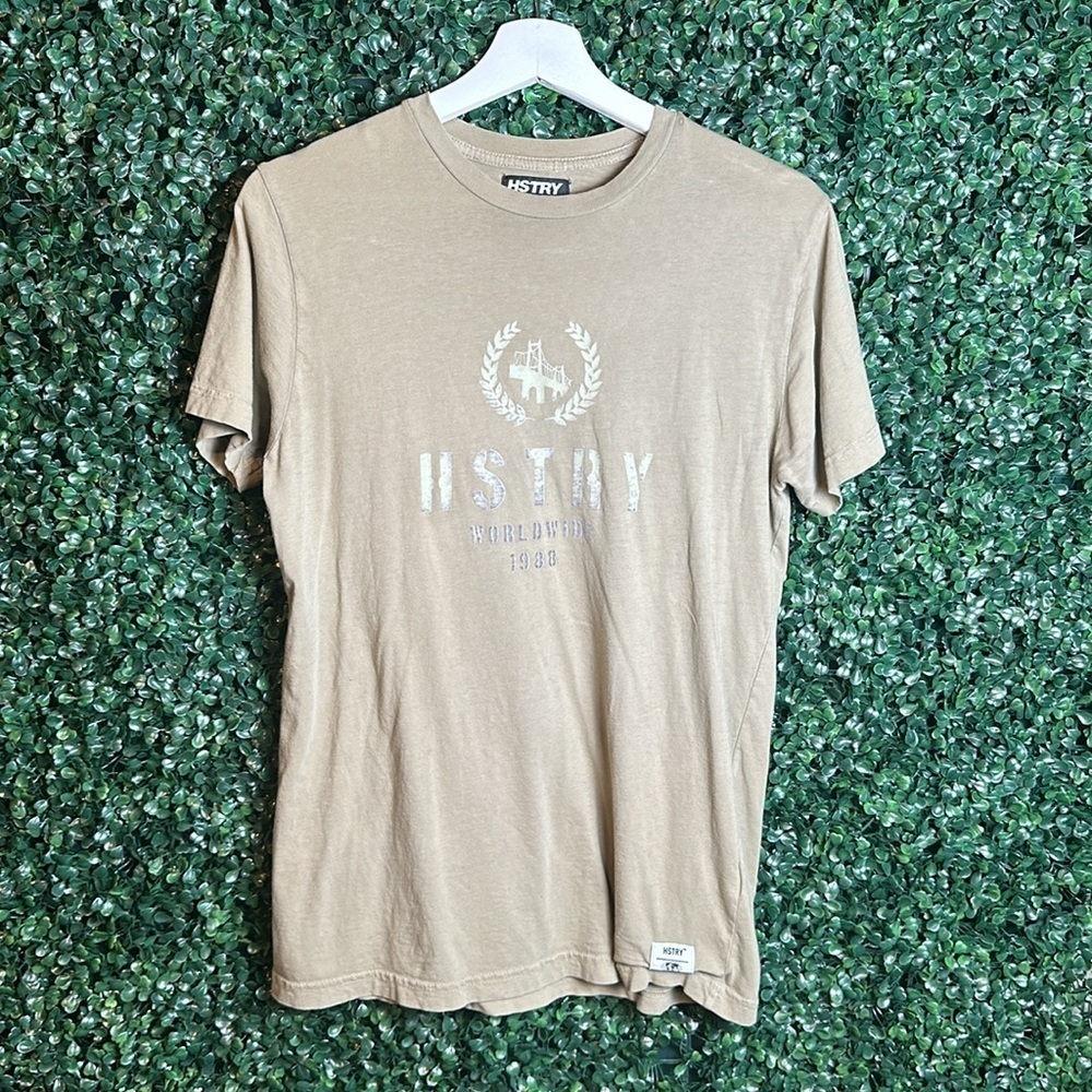 Men’s 2017 Authentic HSTRY Worldwide 1988 By NAS Olive Crest Logo T-Shirt Small